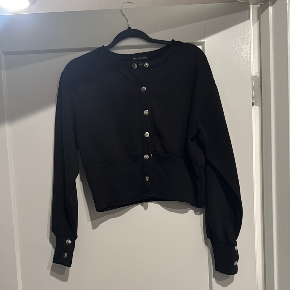 Black Button-Up Sweater